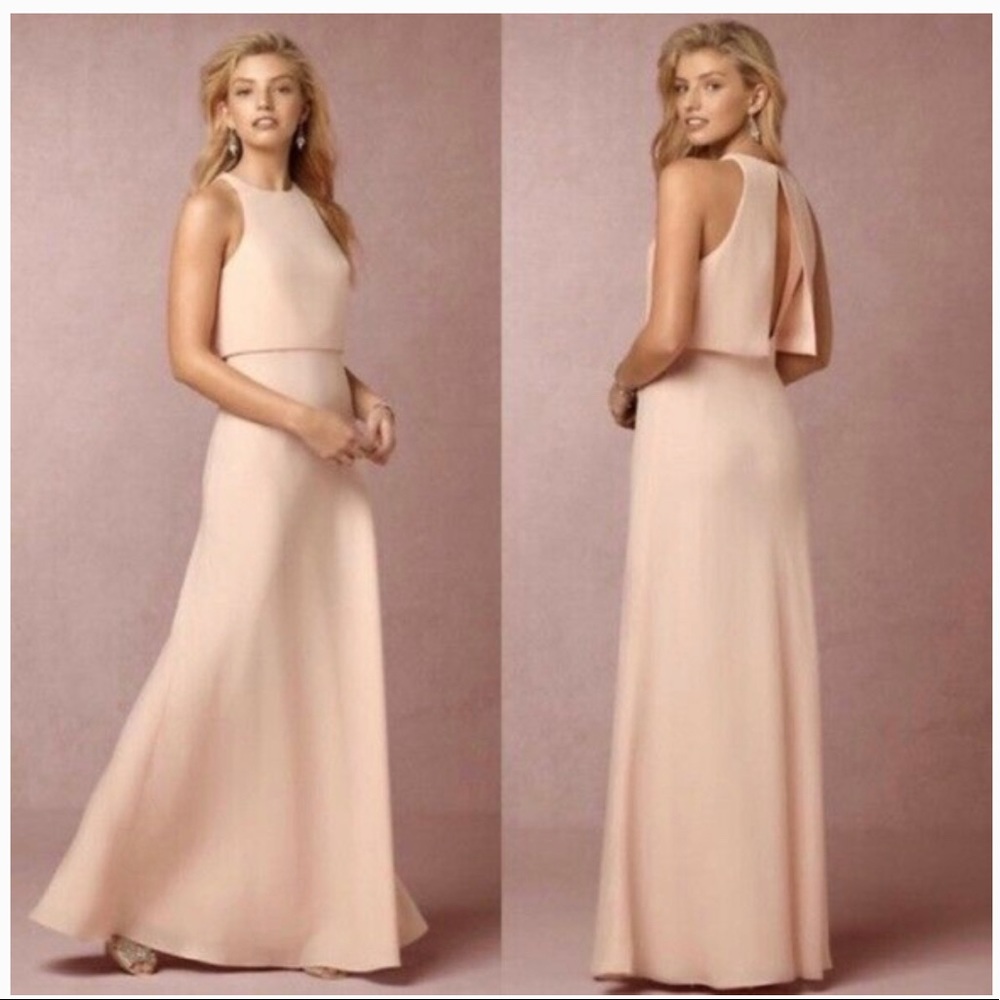 [Anthro] Jill Stuart Iva Crepe Dress in Powder,  8